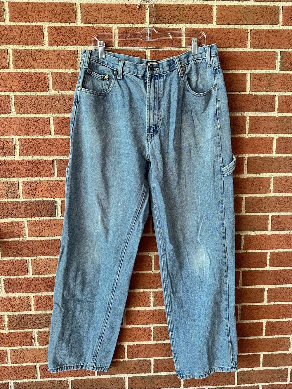 Sandy River Jeans Co Men's Light Blue Carpenter Jeans, 36x32